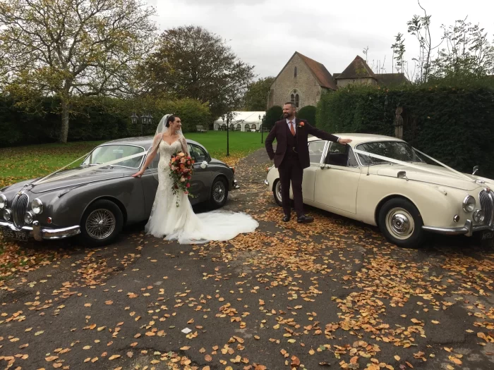 Grey & White Jaguar MK2's